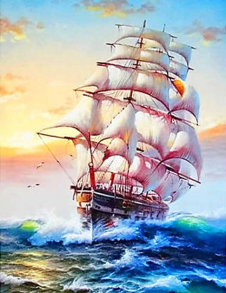 Картина зі страз 30*40 см 187018 "Під вітрилами" Гулівер