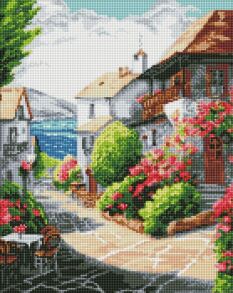 Картина зі страз 40*50 см АМО 07717 "Місто біля моря" Ідейка