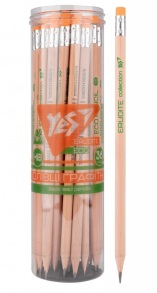 Олівець графітний HB з ластиком/трикутний "Eco Pencil Erudite" (уп.=36 шт.) Yes 