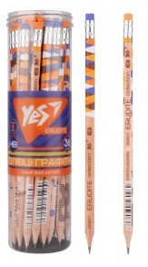Олівець графітний HB з ластиком/шестигранний "Erudite Collection" (уп.=36 шт.) Yes 
