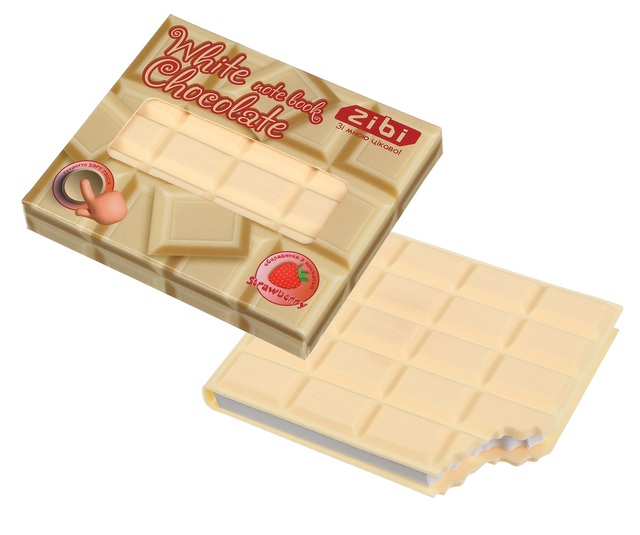 Блокнот 90*90 мм 80 арк., "White Chocolate", без лініювання, Soft Touch арома обкладинка Zibi