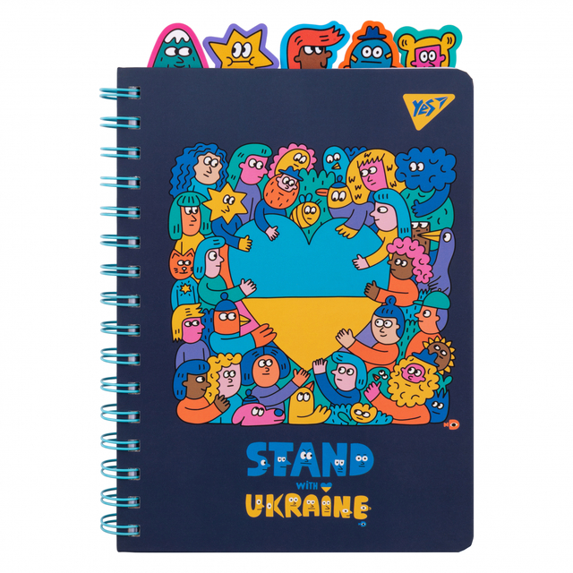 Блокнот на відділення А5 96 арк. "Stand With Ukraine" Yes