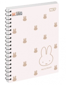 Блокнот А5 80 арк., "Miffy", #, ТО, пружина бокова Yes