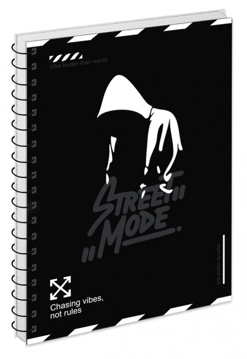 Блокнот А5 80 арк., "Street Mode", #, ТО, пружина бокова Yes