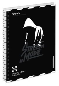Блокнот А5 80 арк., "Street Mode", #, ТО, пружина бокова Yes
