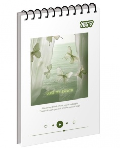Блокнот А6 80 арк., "Escape With Me", #, ТО, пружина верхня Yes