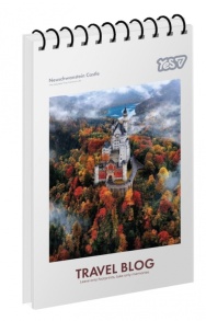 Блокнот А6 80 арк., "Travel", #, ТО, пружина верхня Yes