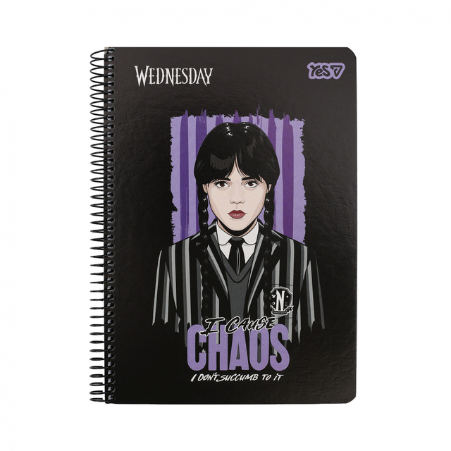 Блокнот А5 80 арк., "Wednesday Chaos", #, ТО, пружина бокова Yes