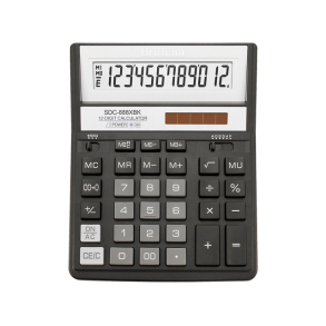 Калькулятор Brilliant SDC-888 XBK 12-ти розрядний дисплей