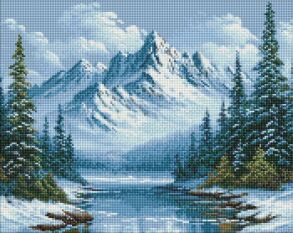 Картина зі страз 40*50 см АМО 20012 "Морозне дихання лісу" Ідейка