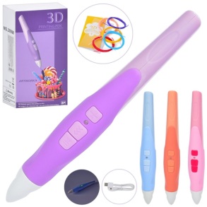 Ручка 3D 19 см тип філаменту пластик PCL USB-шнур