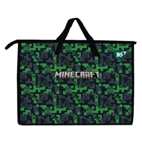 Портфель дитячий пластиковий з тканинними ручками А3 "Minecraft" Yes