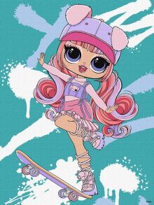 Картина за номером 30*40 см КНО1208 "Tweens Lol Skate Dance Ali Dance" Ідейка