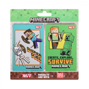 Магніти для дошки (блістер=2 шт./6*9 см) "Minecraft Sniper Duel" Yes