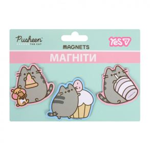 Магніти для дошки (блістер=3 шт./2*5 см) "Pusheen Snack Time" Yes