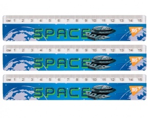 Лінійка пластикова 15 см "Space" Yes