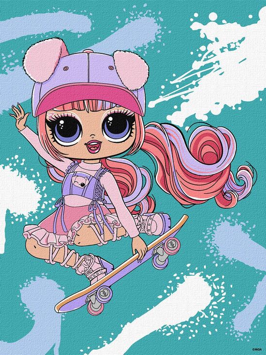 Картина за номером 30*40 см КНО1207 "Tweens Lol Skate Dance Ali Dance" Ідейка
