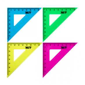 Трикутник пластиковий неоновий 8 см "O'range Line" (уп.=48 шт.) Yes