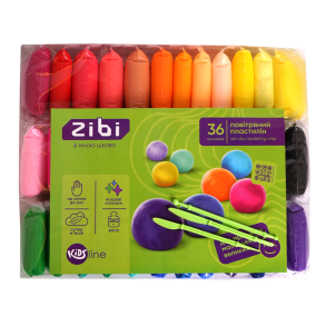 Пластилінова паста 36 кол. + стеки "Kids Line" Zibi