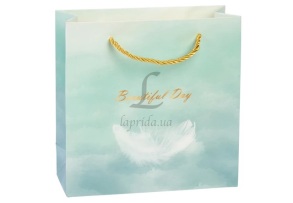 Пакет подарунковий паперовий 8*20*20 см La Prida