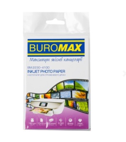 Фотопапір глянцевий 10*15 см 150 г/м2 100 арк. Buromax