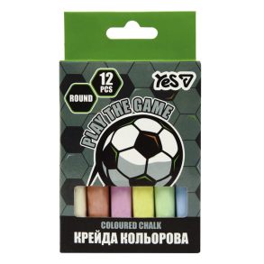 Крейда кольорова кругла 12 шт. "Football" Yes