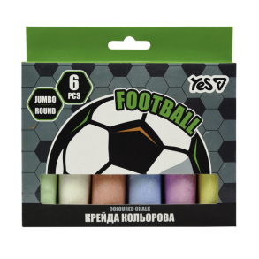 Крейда кольорова кругла 6 шт. "Jumbo Football" Yes