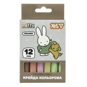 Крейда кольорова кругла 12 шт. "Miffy" Yes
