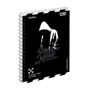 Блокнот А5 80 арк., "Street Mode", #, МО, пружина бокова Yes