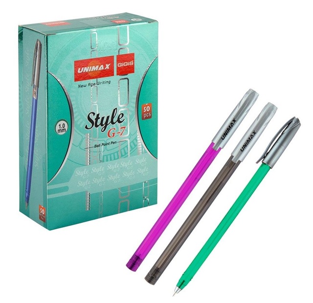 Ручка кулькова Unimax "Style G7-3", 1,0 мм, фіолетова (уп.=50 шт.)