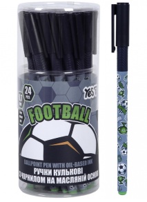 Ручка кулькова Yes "Football", 0,7 мм, синя (уп.=24 шт.)