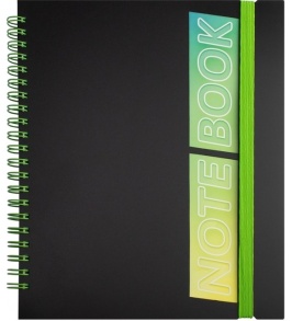 Блокнот В5 60 арк., "Note Book", #, ПО, пружина бокова, на гумку Optima