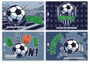 Альбом для малювання А4 12 арк., 100 г/м2, скоба/перфорація, "Football" Yes
