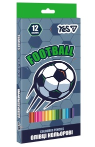 Олівці кольорові Yes 12 кол. "Football"