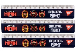 Лінійка пластикова 15 см "Ninja Brutal Fight" Yes