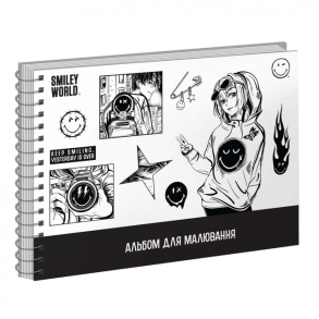 Альбом для малювання А4 30 арк., 100 г/м2, пружина "Smiley World" Yes