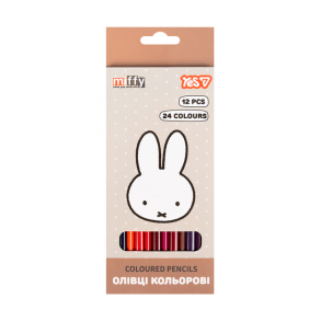 Олівці кольорові двосторонні 12 шт. "Miffy" Yes