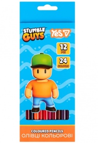 Олівці кольорові двосторонні 12 шт. "Stumble Guys" Yes