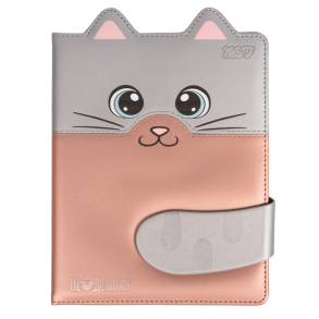 Щоденник шкільний Yes А5 40 арк. PU-шкіра "Cat Tail"
