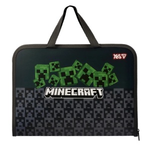 Портфель дитячий пластиковий з тканинними ручками FC "Minecraft Creepers" Yes