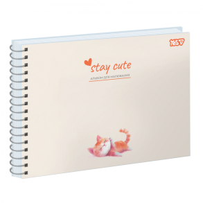 Альбом для малювання А4 20 арк., 100 г/м2, пружина "Stay Cute" Yes