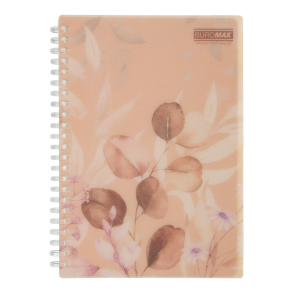 Блокнот А5 80 арк., "Arabeski Peach", #, ПО, пружина бокова Buromax