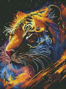 Картина зі страз 30*40 см DRBS 53691 "Тигр Зодіак" Brushme