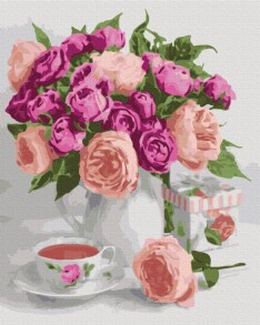 Картина за номером 40*50 см BS 51451 "Пурпурний натюрморт" Brushme