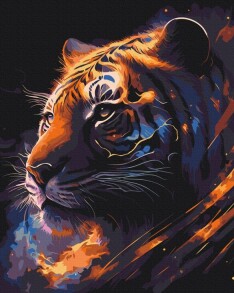 Картина за номером 40*50 см BS 53691 "Тигр Зодіак" Brushme