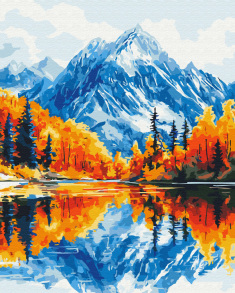 Картина за номером 40*50 см BS 54178 "Осінь у горах" Brushme