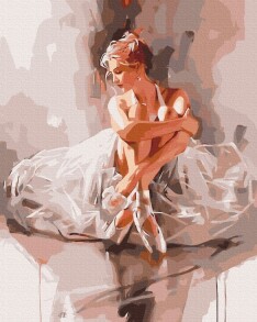 Картина за номером 40*50 см BS 52894 "Балерина в хмаринці ніжності" Brushme