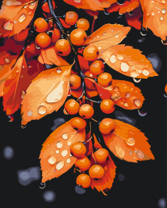 Картина за номером 40*50 см BS 54386 "Мелодія крапель" Brushme