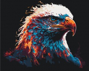 Картина за номером 40*50 см BS 53695 "Полум'яний орел" Brushme