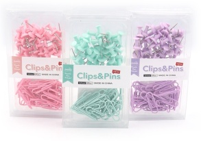 Приладдя канцелярське "Clips & Pins" 55 шт.